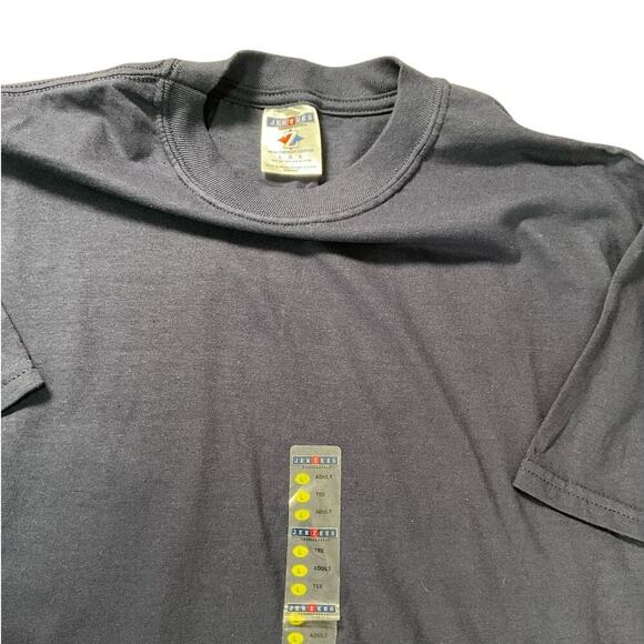 Vintage 90's JERZEES T-Shirts Solid Navy Blue Size Large NWT 100% Cotton 2 Pack - Picture 3 of 7